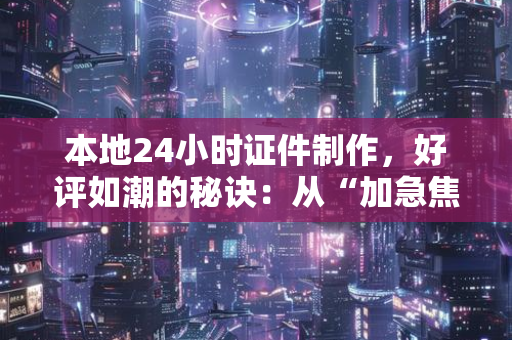 本地24小时证件制作,好评如潮的秘诀:从“加急焦虑”到“立等可取”的服务革命 本地24小时证件制作,好评如潮的秘诀:从“加急焦虑”到“立等可取”的服务革命