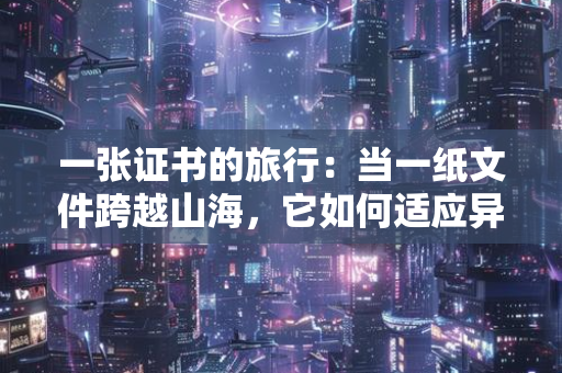 一张证书的旅行：当一纸文件跨越山海，它如何适应异国的“文化语法”？