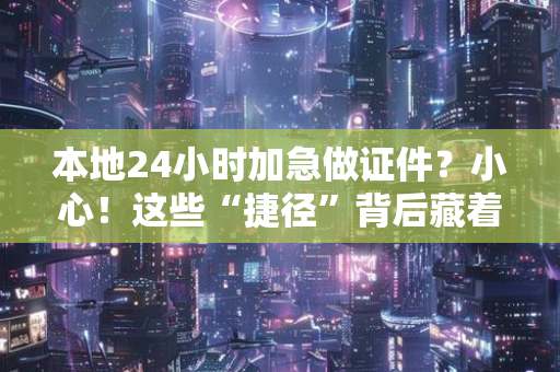 本地24小时加急做证件？小心！这些“捷径”背后藏着你不知道的风险
